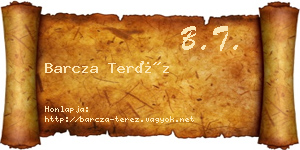 Barcza Teréz névjegykártya